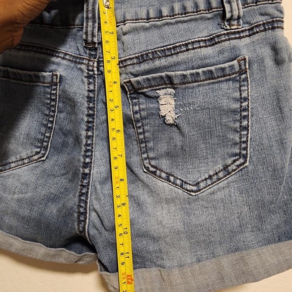 Denim Distressed Shorts - Blue Savy - Size 5/27 - Picture 12 of 14